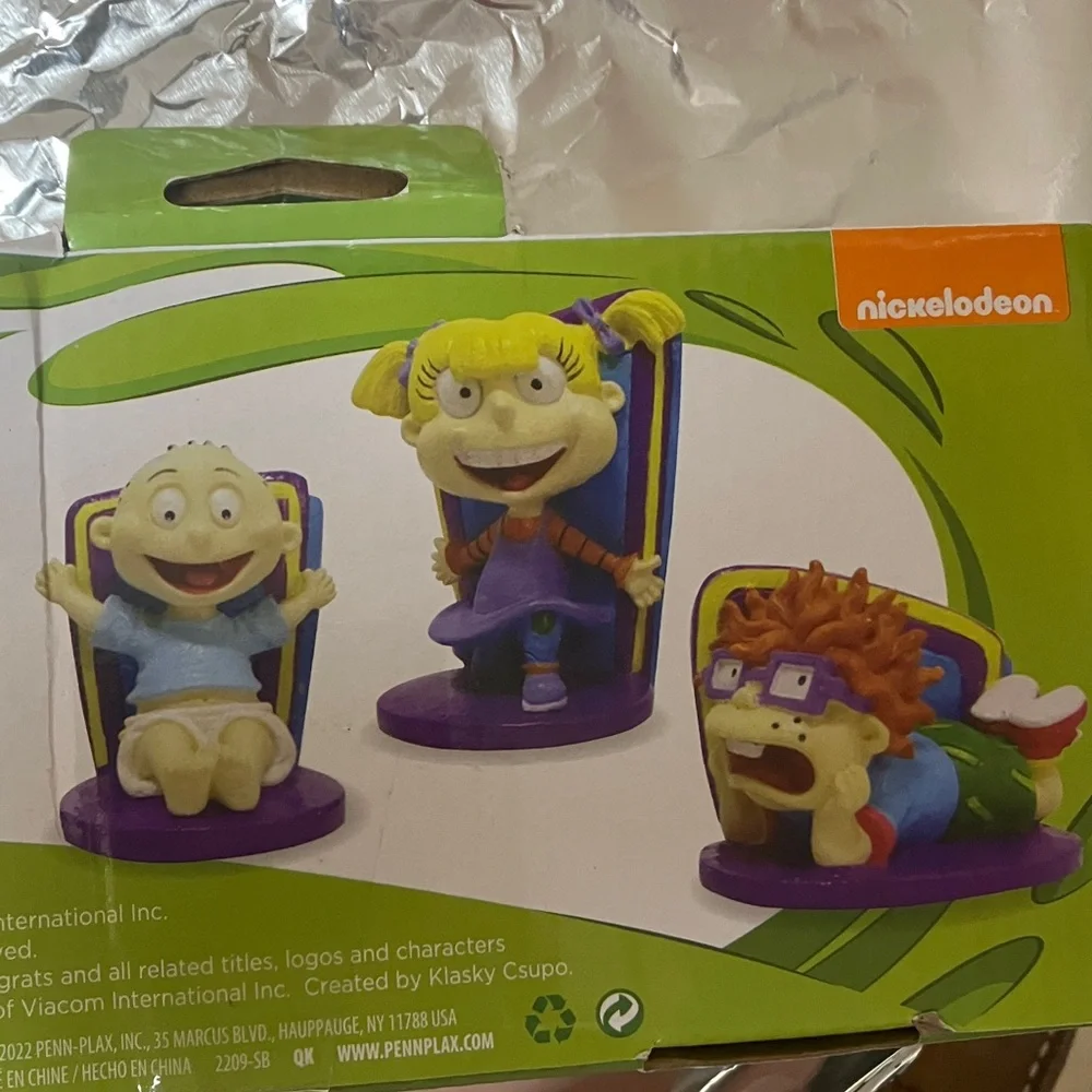 Nickelodeon Rugrats Fish Tank Decor Set - Green, Purple, Yellow